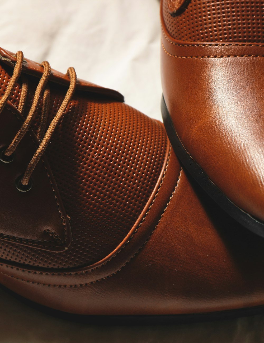Leather jutti, tan